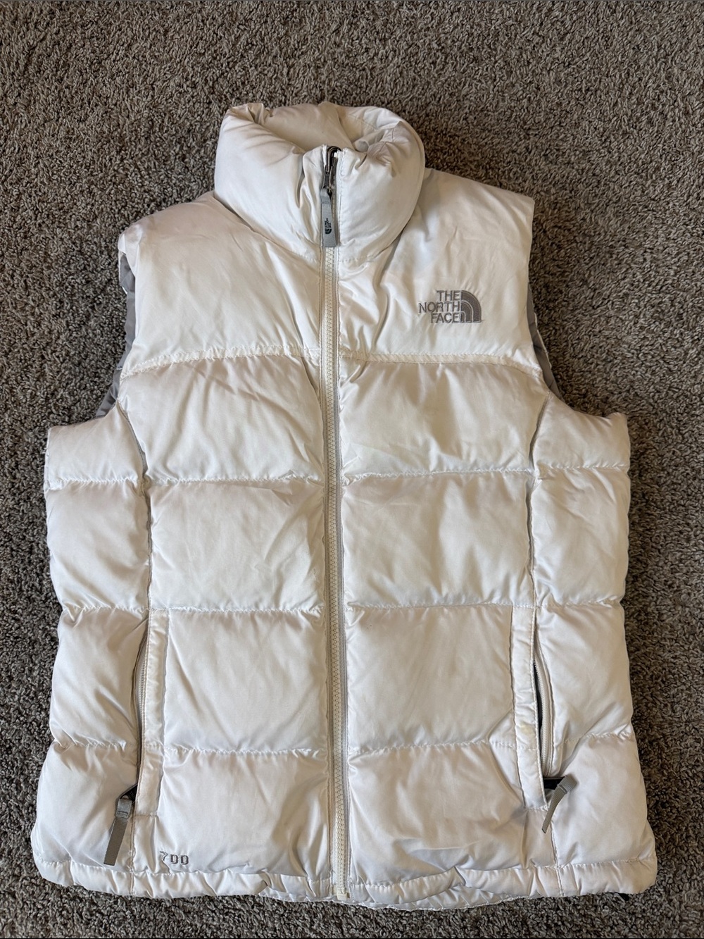 The North Face White Quilted Down Vest